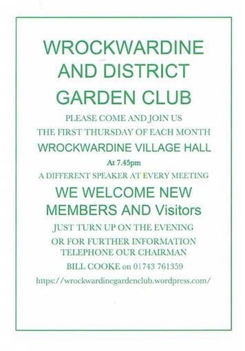  - Wrockwardine & District Garden Club
